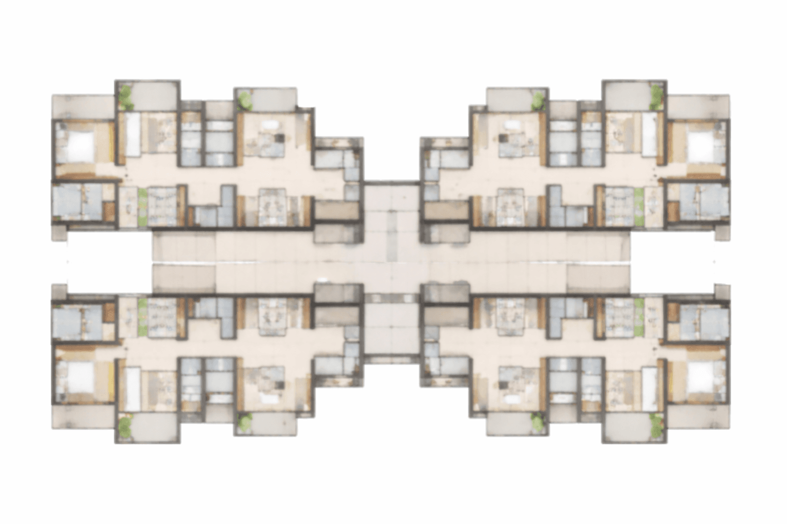 MS Realty Horizon Walkeshwar unit plan layout
